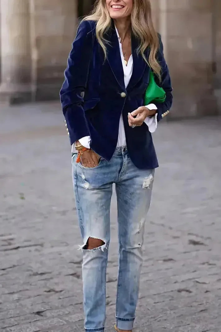 Aria™ | Blazer Elegante de Terciopelo