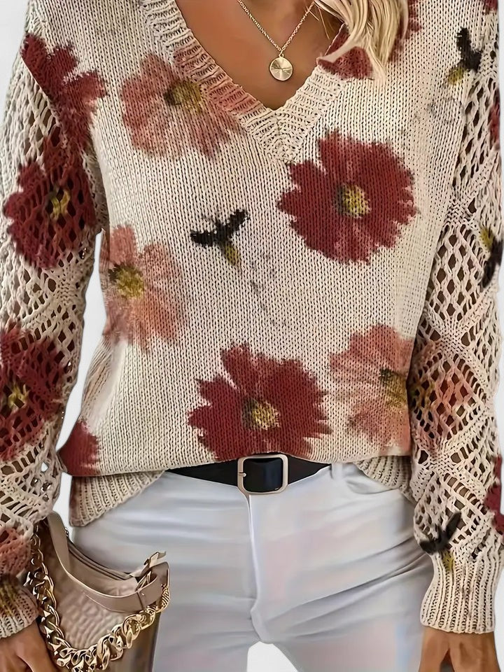 Tristana™ | Suéter Elegante de Algodón Floral