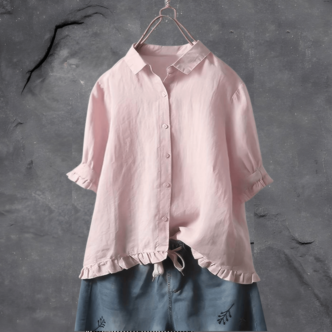 Carey™ | Camisa Elegante de Algodón y Lino