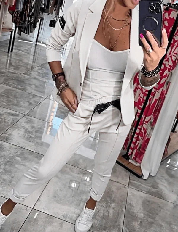 Tracy™ | Conjunto Blazer y Pantalón Fluido