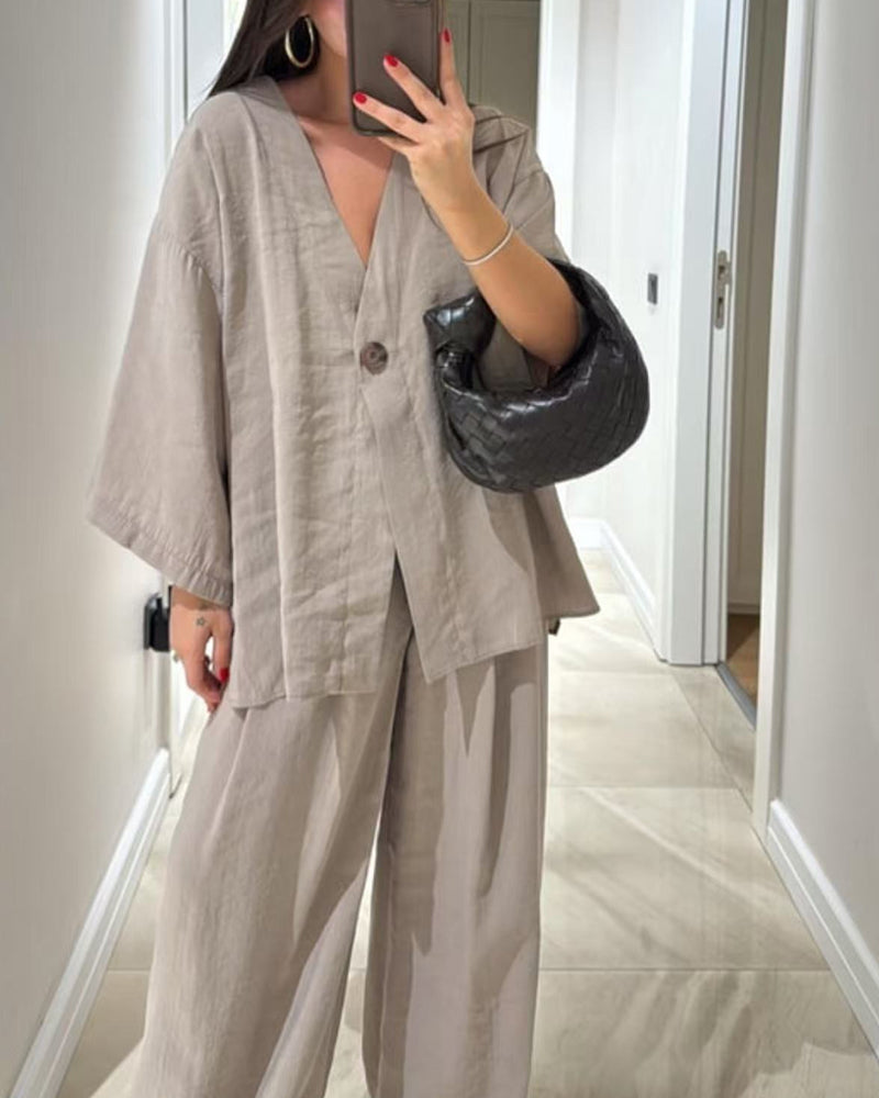 Mélanie™ | Conjunto Casual Elegante de Tela Ligera