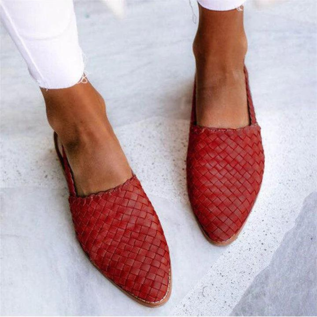 Tiana™ | Bailarinas Elegantes de cuero trenzado