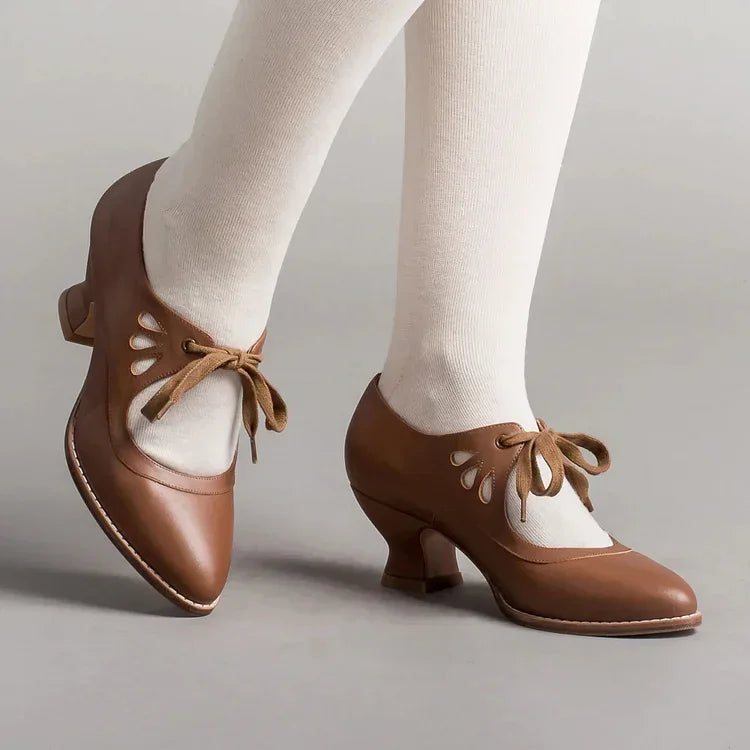 Lilly™ | Elegantes Tacones de Cuero Vintage