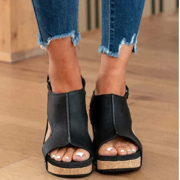 Astrid™ | Sandalias de tacón cuña elegantes y cómodas