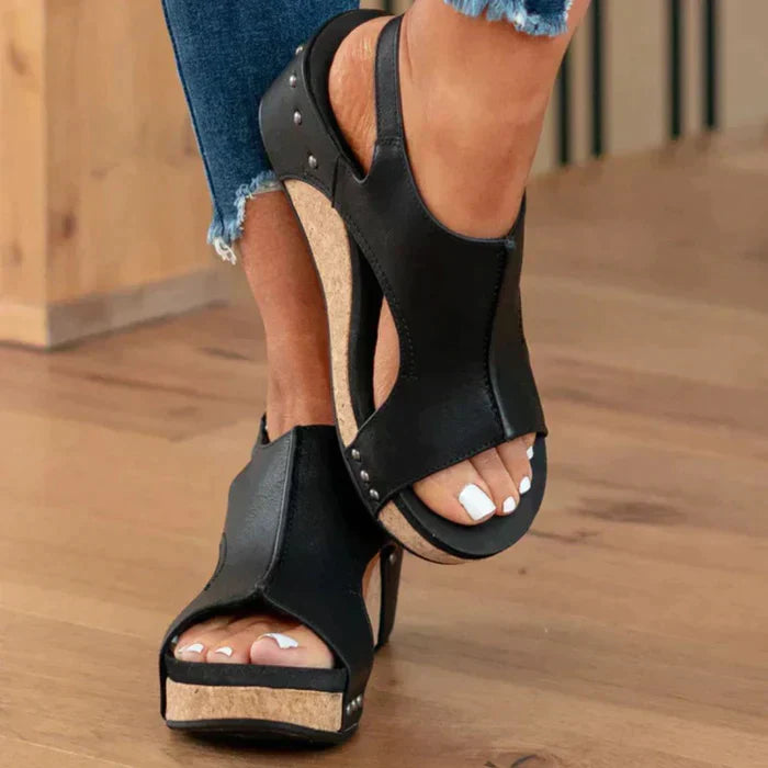Astrid™ | Sandalias de tacón cuña elegantes y cómodas