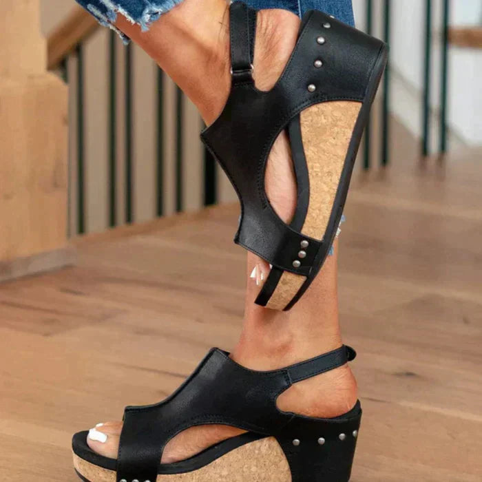 Astrid™ | Sandalias de tacón cuña elegantes y cómodas