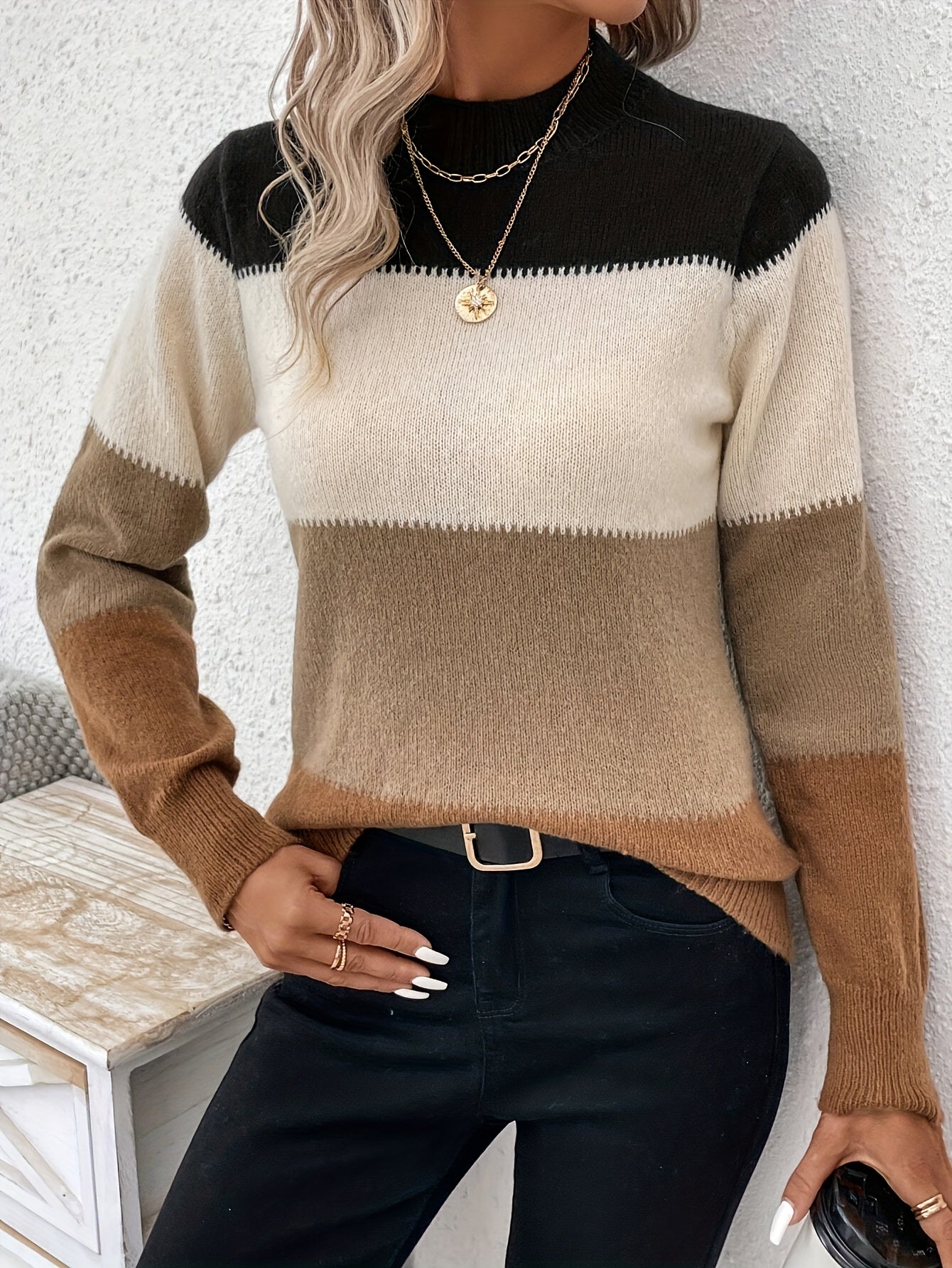 Derla™ | Suéter Elegante con Bloques de Color