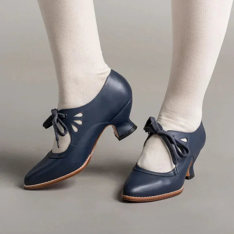 Lilly™ | Elegantes Tacones de Cuero Vintage