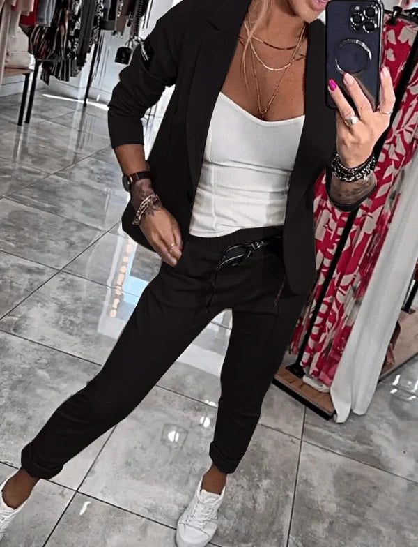 Tracy™ | Conjunto Blazer y Pantalón Fluido