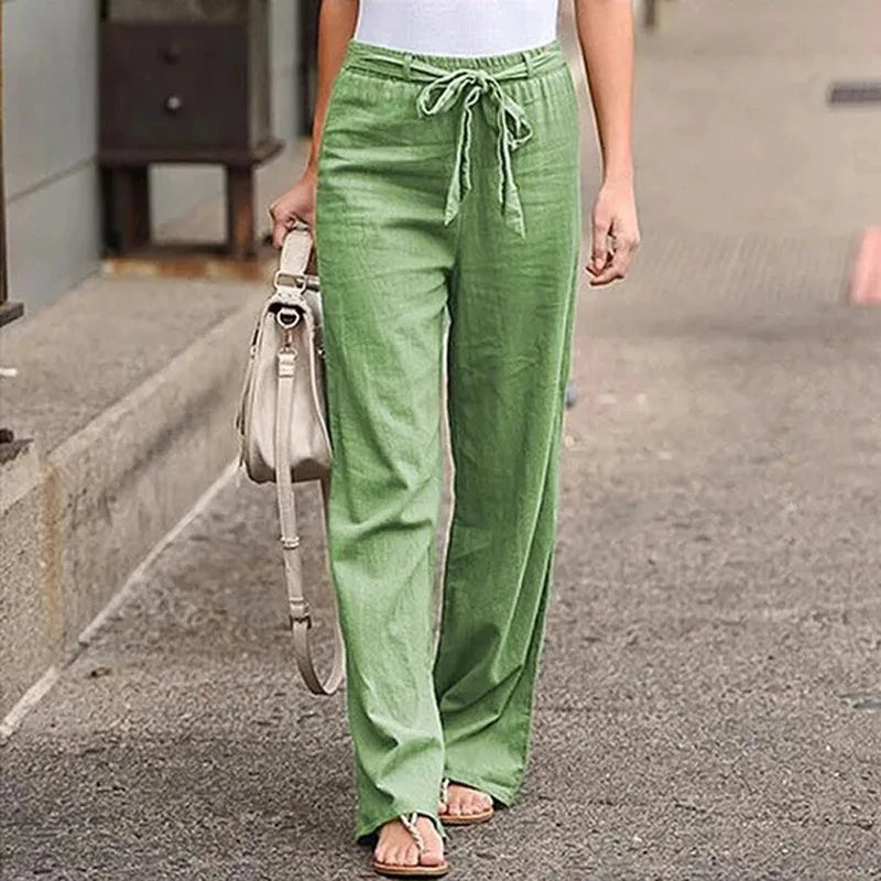 Nara™ | Pantalón Elástico de Lino Transpirable