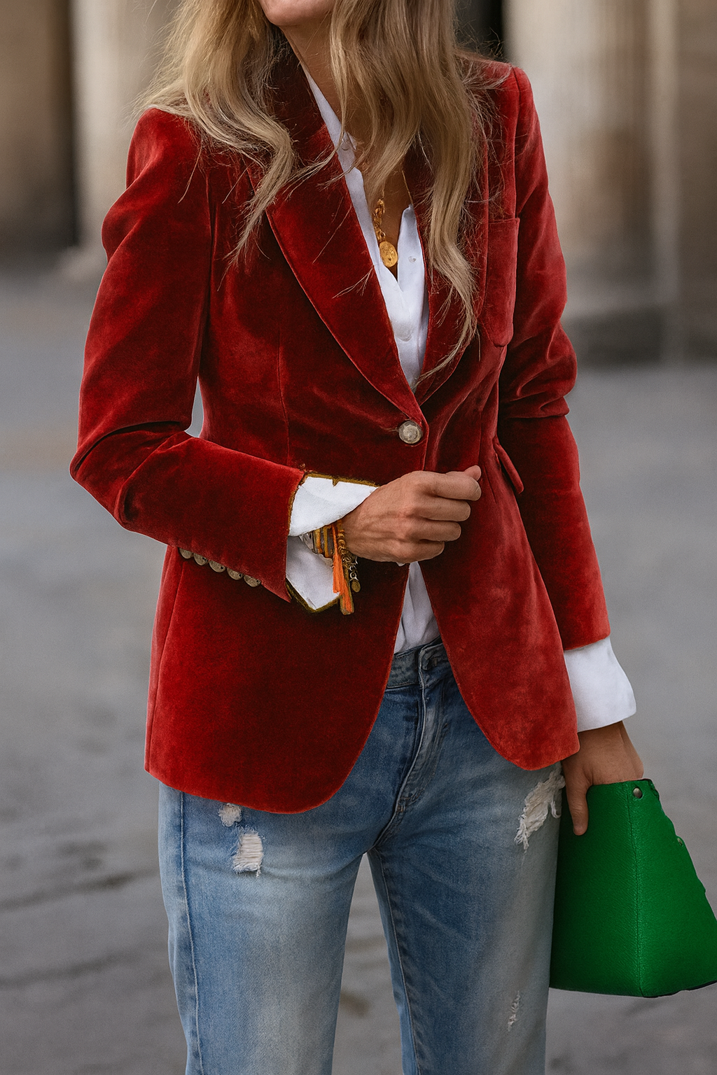 Aria™ | Blazer Elegante de Terciopelo