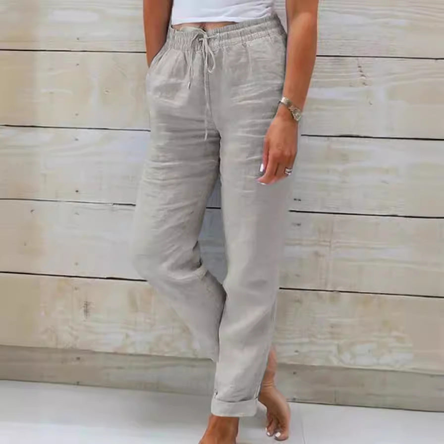 Rhea™ | Pantalones Informales de Algodón y Lino
