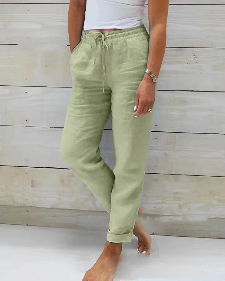 Rhea™ | Pantalones Informales de Algodón y Lino