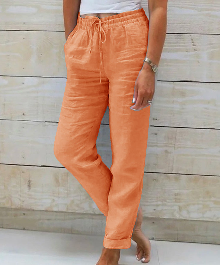 Rhea™ | Pantalones Informales de Algodón y Lino