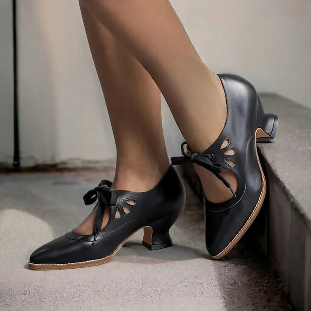 Lilly™ | Elegantes Tacones de Cuero Vintage