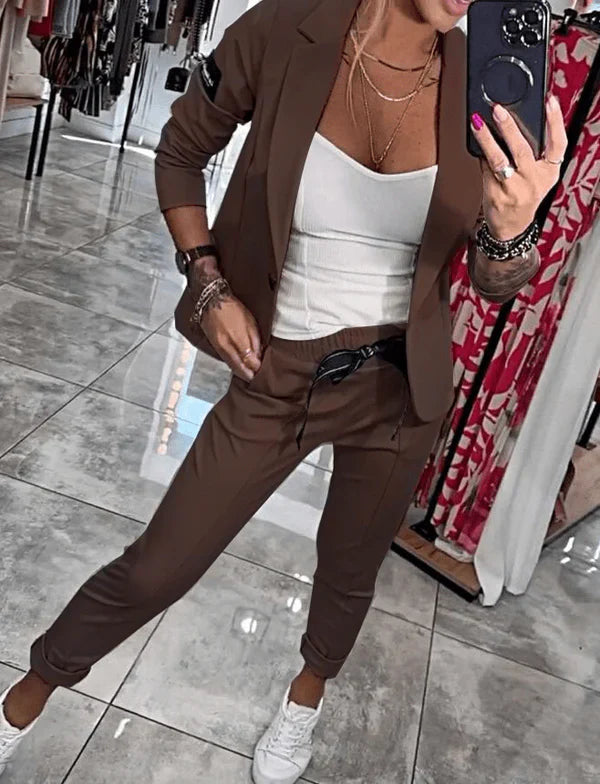 Tracy™ | Conjunto Blazer y Pantalón Fluido
