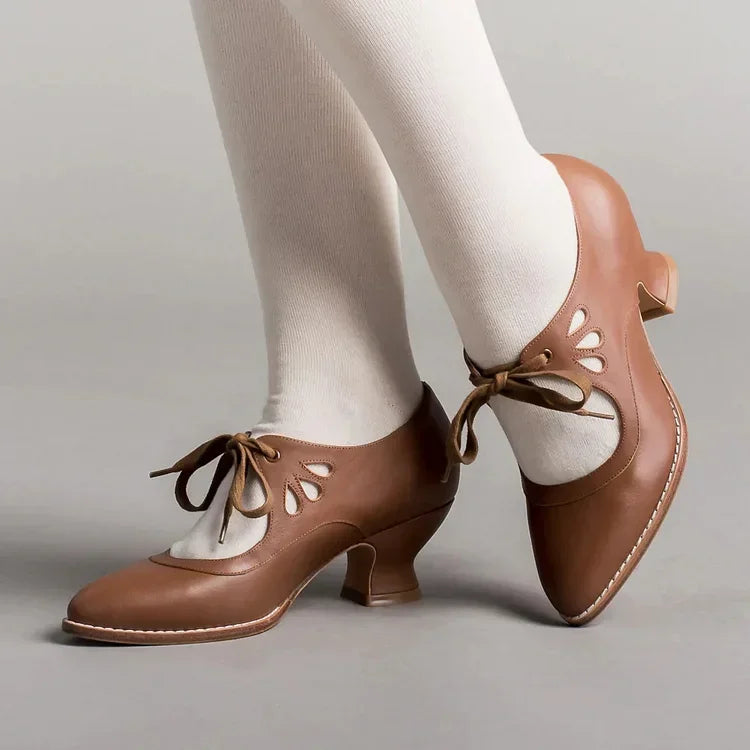 Lilly™ | Elegantes Tacones de Cuero Vintage