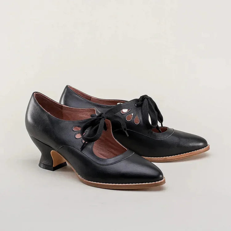 Lilly™ | Elegantes Tacones de Cuero Vintage