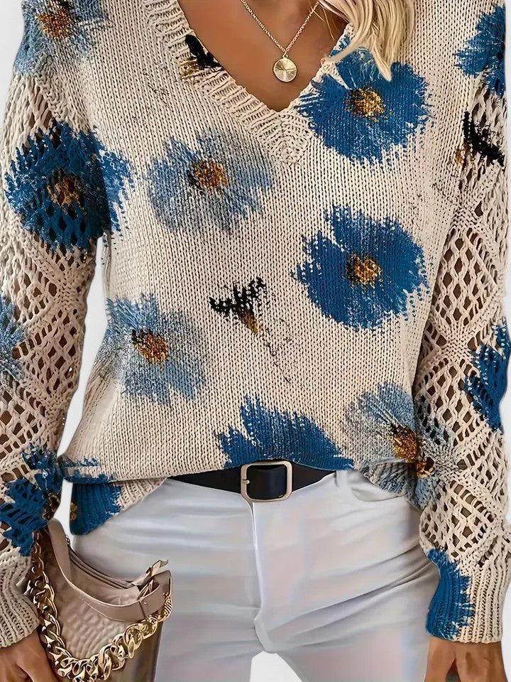 Tristana™ | Suéter Elegante de Algodón Floral