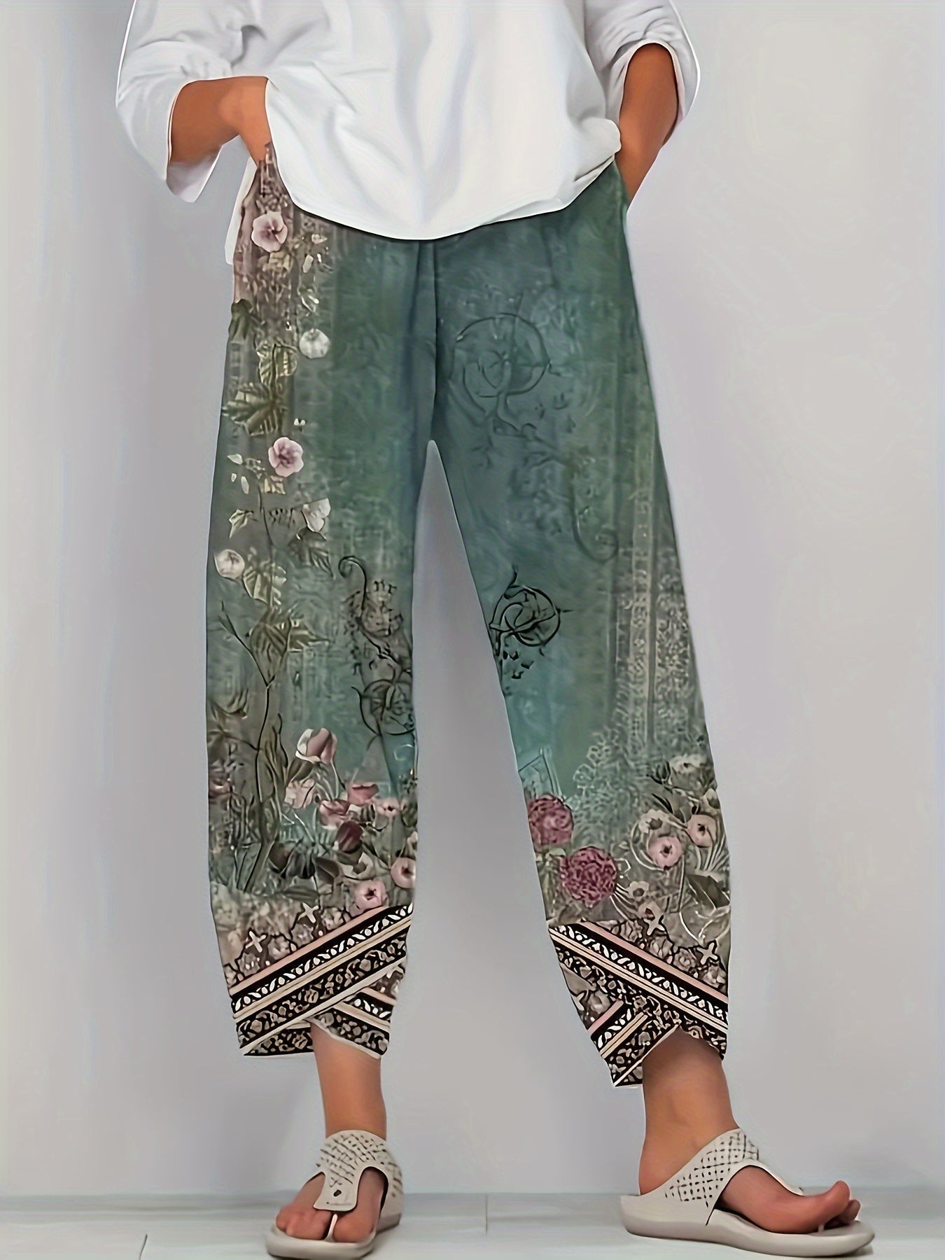 Pijan™ | Pantalón Capri Vintage Chic