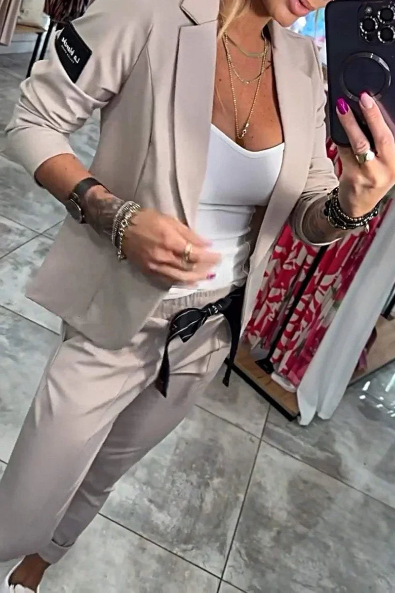 Tracy™ | Conjunto Blazer y Pantalón Fluido