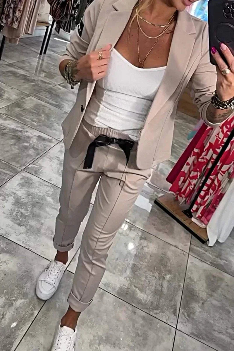 Tracy™ | Conjunto Blazer y Pantalón Fluido