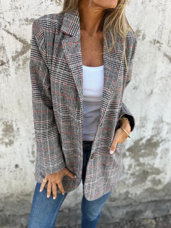 Sarah™ | Blazer a cuadros elegante