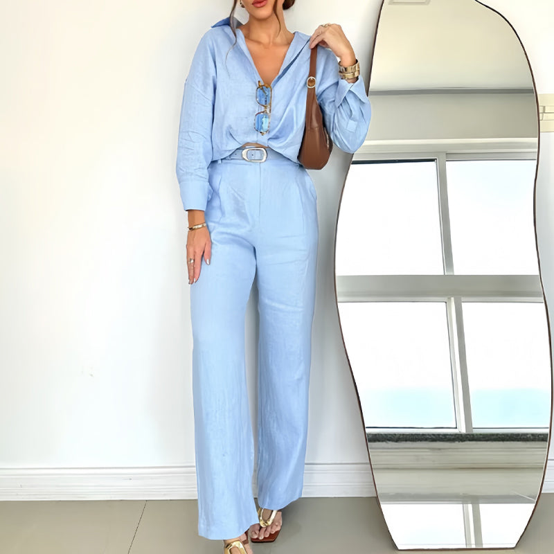 Ariel™ | Camisón Elegante y Pantalón Cómodo
