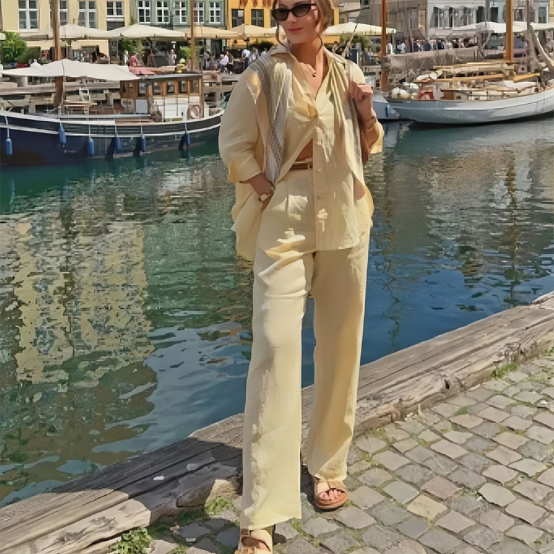 Ariel™ | Camisón Elegante y Pantalón Cómodo