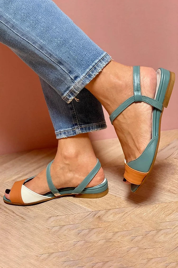 Ginevra™ | Sandales Élégantes Tricolores en Lin