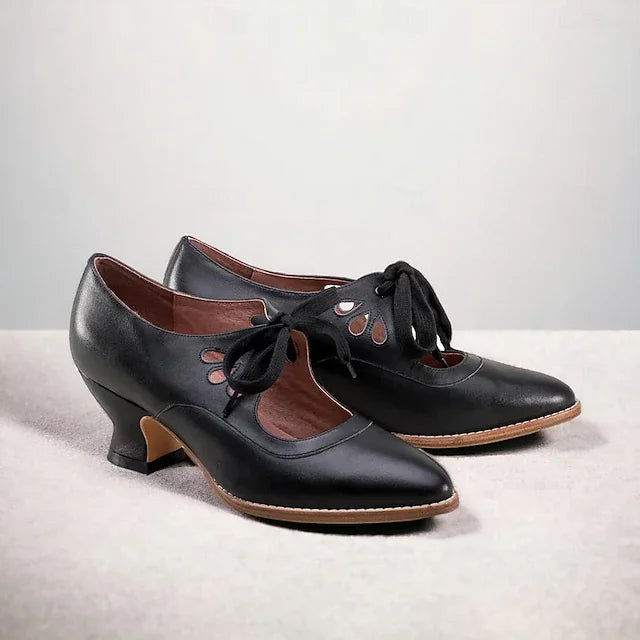 Lilly™ | Elegantes Tacones de Cuero Vintage