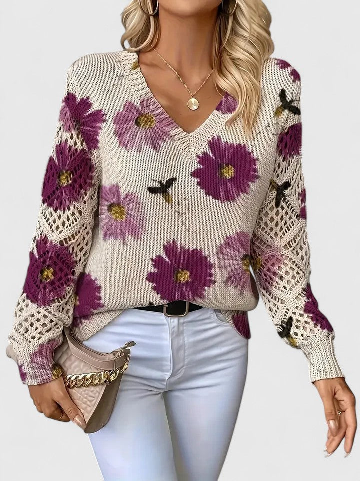 Tristana™ | Suéter Elegante de Algodón Floral