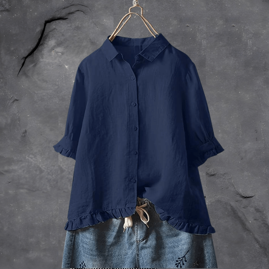 Carey™ | Camisa Elegante de Algodón y Lino