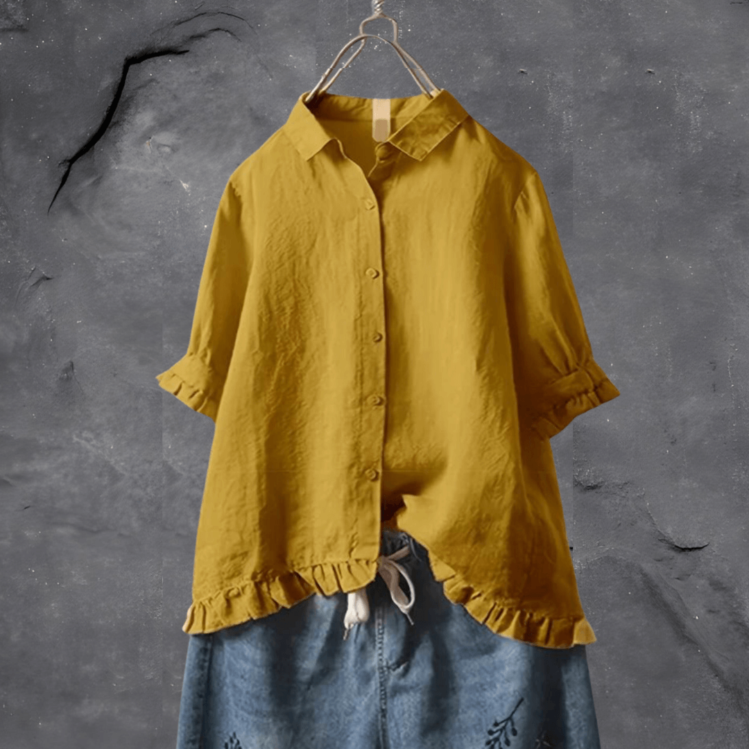Carey™ | Camisa Elegante de Algodón y Lino
