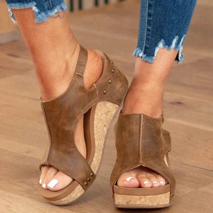 Astrid™ | Sandalias de tacón cuña elegantes y cómodas