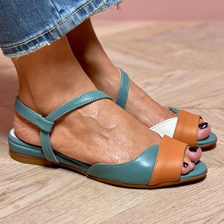 Ginevra™ | Sandales Élégantes Tricolores en Lin