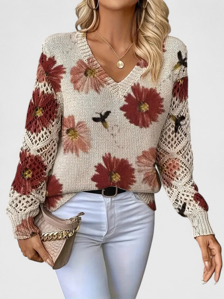 Tristana™ | Suéter Elegante de Algodón Floral