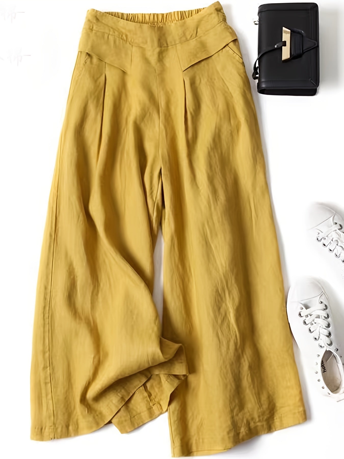 Jani™ | Pantalón Retro Acampanado de Lino