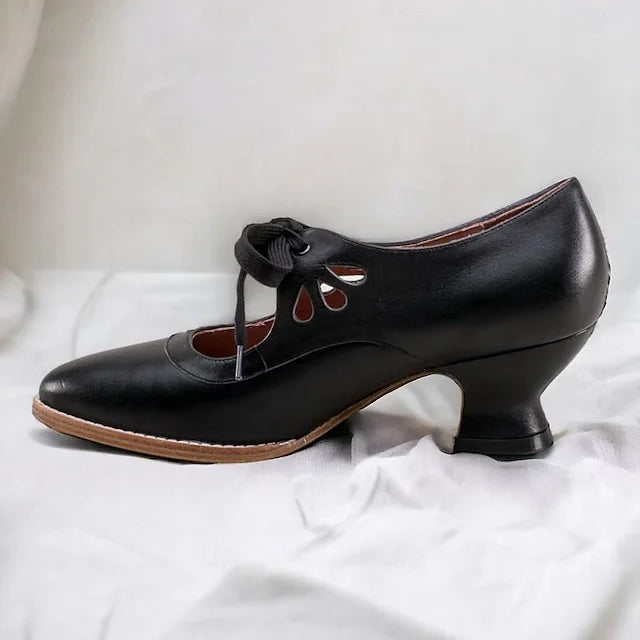 Lilly™ | Elegantes Tacones de Cuero Vintage