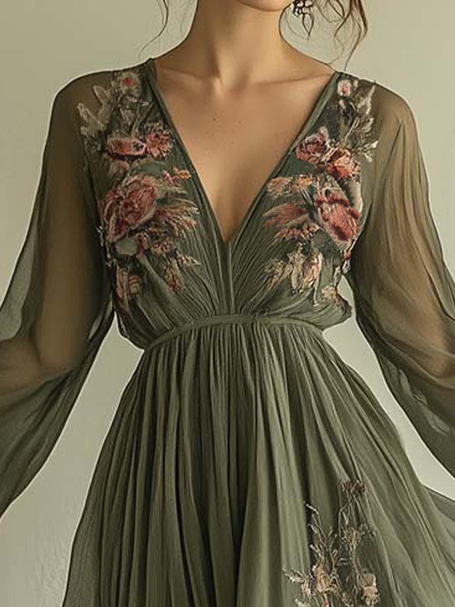 Esther™ | Vestido Maxi Elegante con Estampado Floral