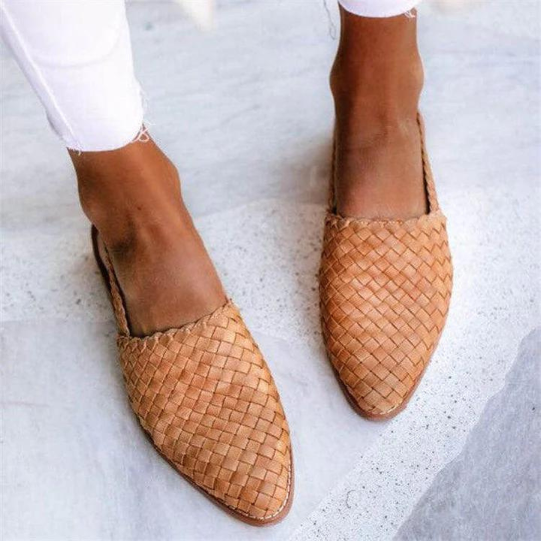 Tiana™ | Bailarinas Elegantes de cuero trenzado