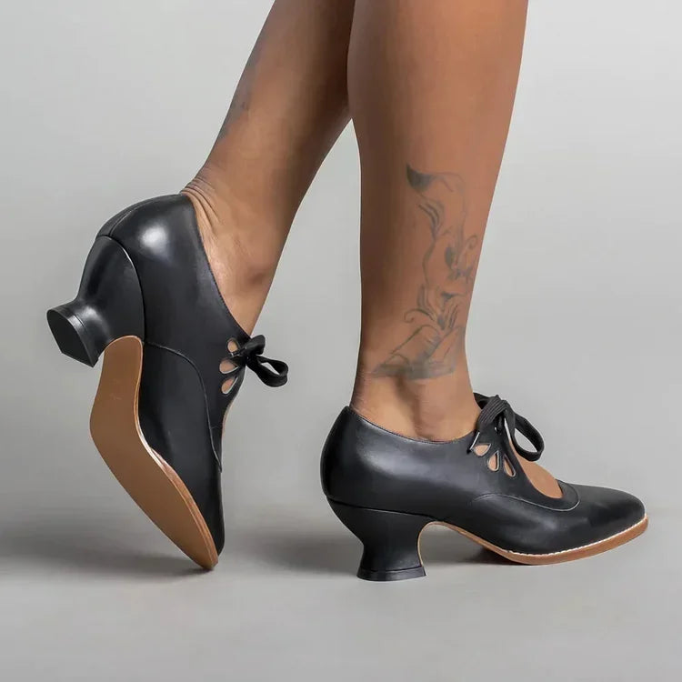 Lilly™ | Elegantes Tacones de Cuero Vintage