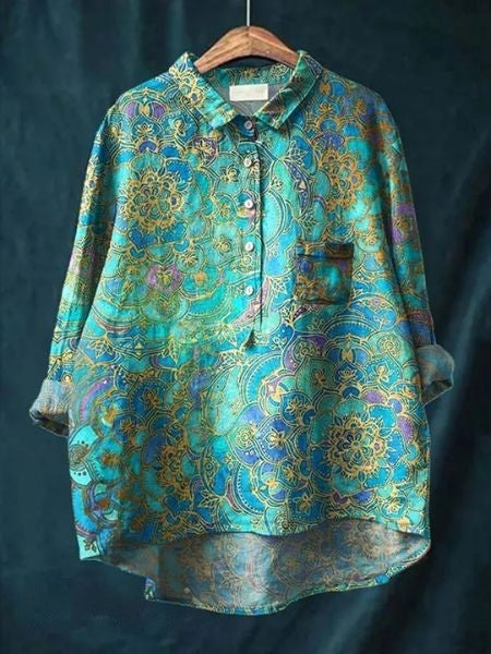 Halima™ | Camisa Floral Elegante