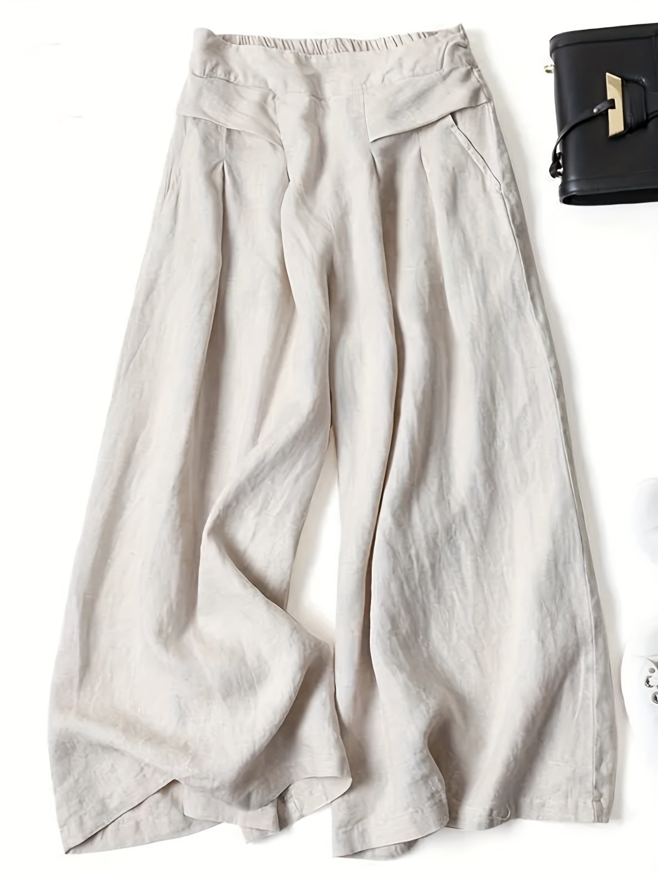 Jani™ | Pantalón Retro Acampanado de Lino