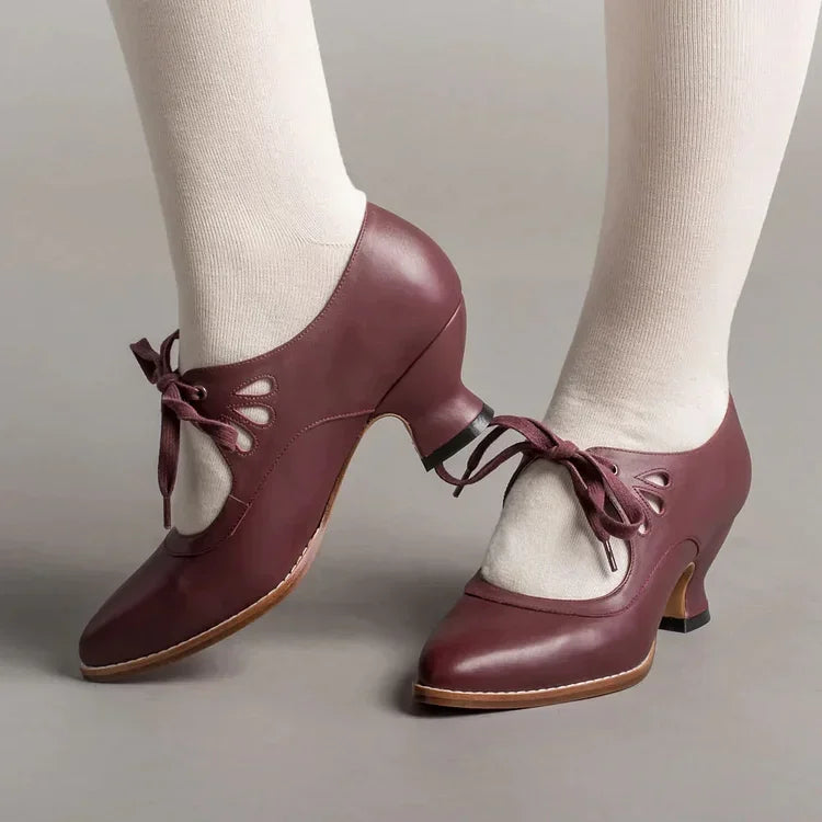 Lilly™ | Elegantes Tacones de Cuero Vintage