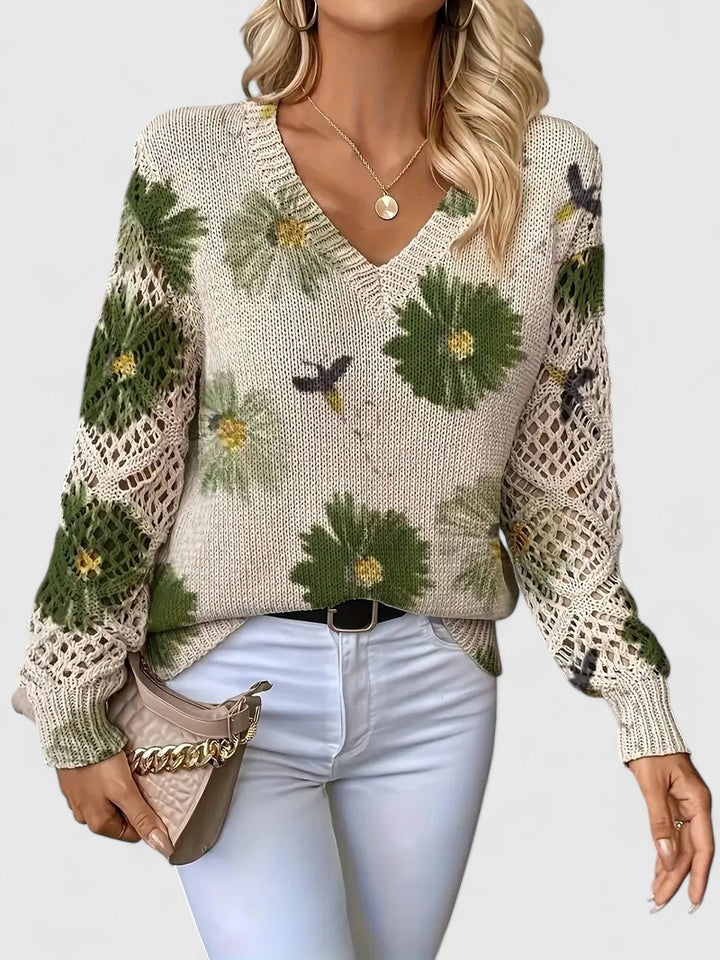 Tristana™ | Suéter Elegante de Algodón Floral