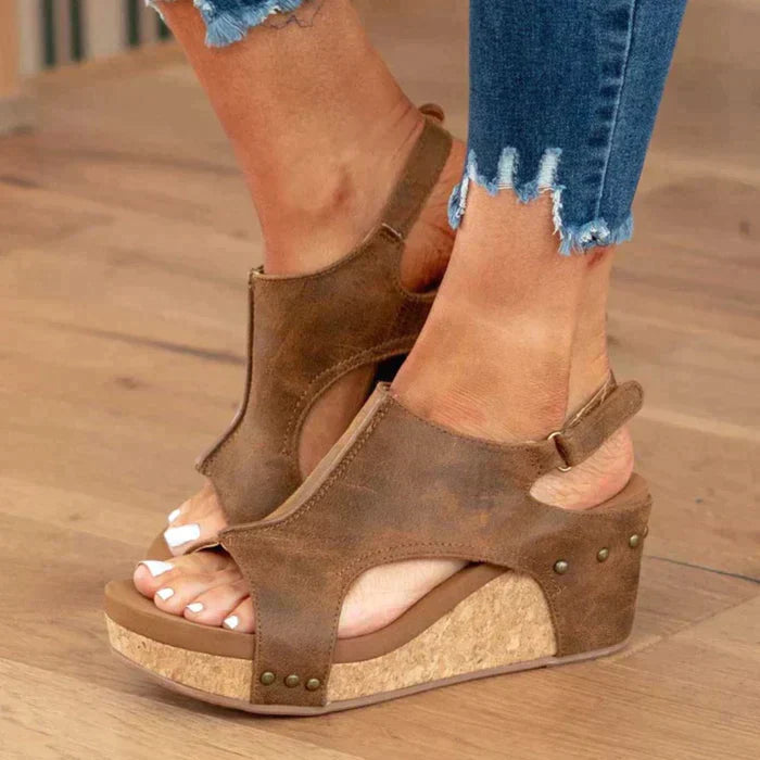 Astrid™ | Sandalias de tacón cuña elegantes y cómodas