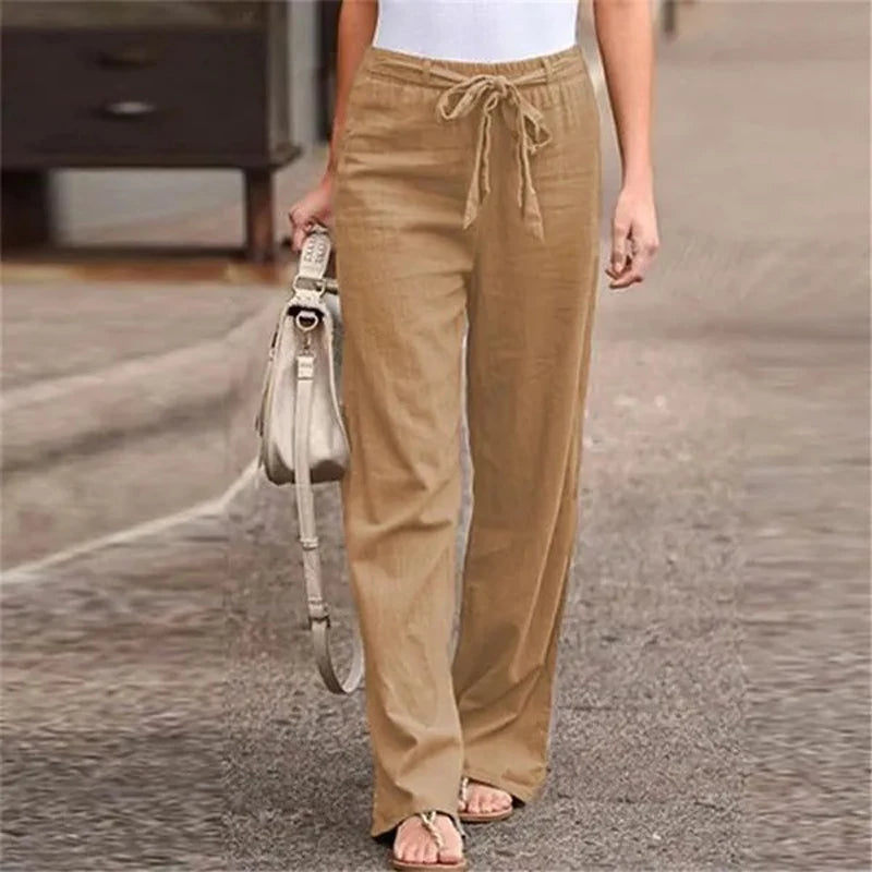 Nara™ | Pantalón Elástico de Lino Transpirable
