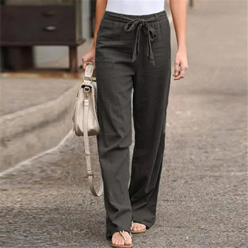 Nara™ | Pantalón Elástico de Lino Transpirable