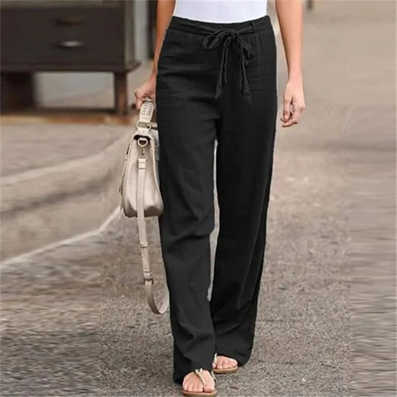 Nara™ | Pantalón Elástico de Lino Transpirable